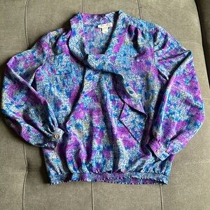 Vintage Colorful Patterned Da-Rue of California Blouse